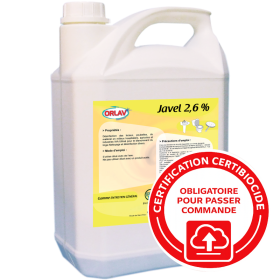 Javel classique 2,6% - Bidon de 5L
