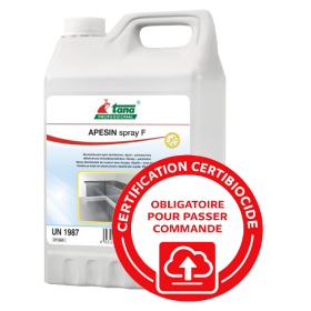 APESIN Spray désinfectant de contact sans rinçage - Bidon de 5L