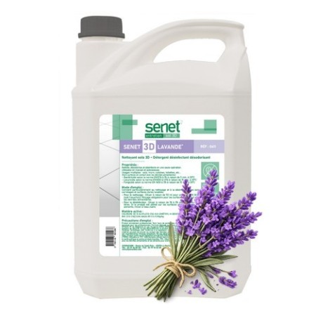 Nettoyant sols 3D Détergent, désinfectant et désodorisant Lavande - Bidon de 5L