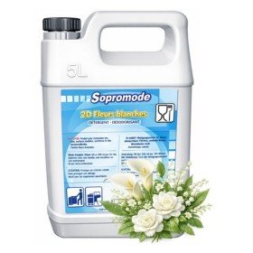 Détergent désodorisant contact alimentaire Parfum Fleurs Blanches - Bidon de 5L