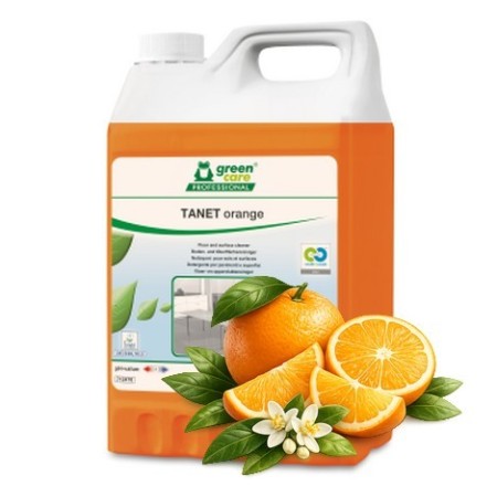 Tanet Orange, nettoyant écologique sols et surfaces - Bidon de 5 Litres