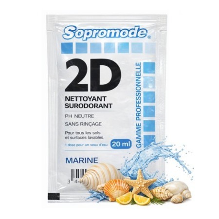 Détergent désodorisant contact alimentaire Parfum Marine - 250 Dosettes 20ml