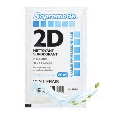 Détergent désodorisant contact alimentaire Parfum Vent Frais - 250 Dosettes 20ml