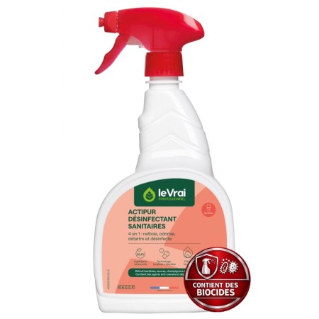 ENZYPIN ACTIPUR Détergent Détartrant Sanitaires enzymatique écolabel -