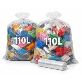 Sac poubelle 110L spécial EP transparent - Colis de 200