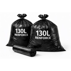 Sac poubelle 130L renforcé noir - Colis de 100