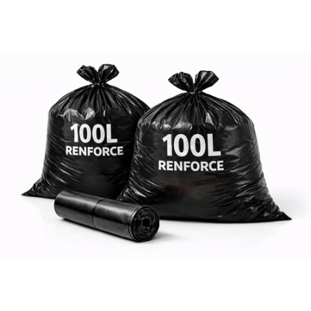 Sac poubelle 100L renforcé noir - Colis de 200