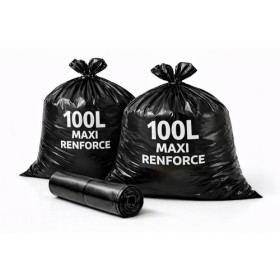 Sac Poubelle 100 Litres Maxi Renforcé Noir - Colis de 200