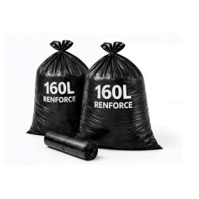 Sac Poubelle 160 Litres Renforcé Noir - Colis de 100 sacs