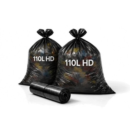 Sac poubelle 110L noir HD - Colis de 500
