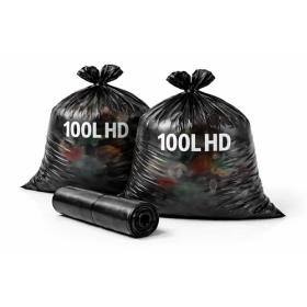 Sac poubelle 100L noir HD - Colis de 500