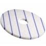 Disque Moquette Microfibre Blanc rayé Bleu 432 mm - Colis 5 Disques