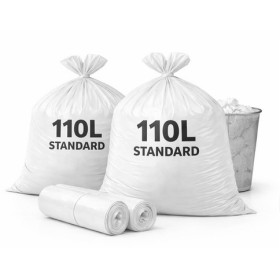 Sac poubelle 110L standard blanc - Colis de 200