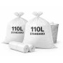 Sac poubelle 110L standard blanc - Colis de 200