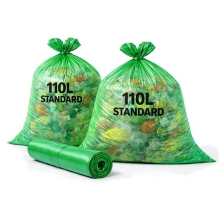 Sac poubelle 110 Litres Standard Vert - Colis de 200