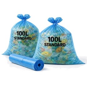 Sac poubelle 100 Litres Standard Bleu - Colis de 200