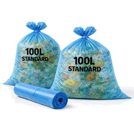 Sac poubelle 100 Litres Standard Bleu - Colis de 200