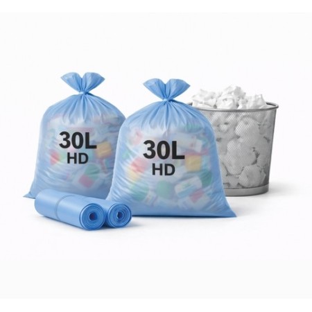 Sac poubelle 30 Litres HD Bleu - Colis de 500