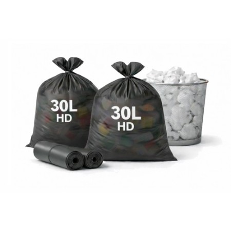 Sac poubelle 30L noir HD - Colis de 500