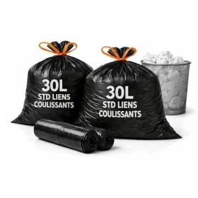 Sac Poubelle 30 Litres Standard à lien coulissant - Colis de 100