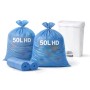Sac poubelle 50 L HD Bleu - Colis 500 | Halvea