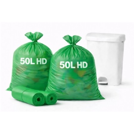 Sac poubelle 50 Litres HD Vert - Colis de 500