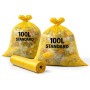 Sac poubelle 100 Litres Standard Jaune - Colis de 200