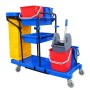 Chariot de ménage complet avec seaux 2 x 15 L et 2 x 6 L | Halvea