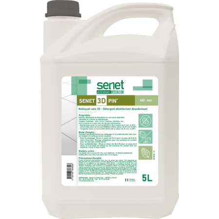 Nettoyant sols 3D Détergent, désinfectant et désodorisant Pin - Bidon de 5L