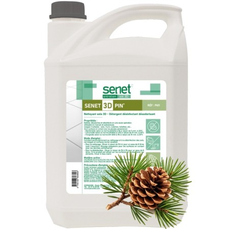 Nettoyant sols 3D Détergent, désinfectant et désodorisant Pin - Bidon de 5L