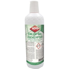 Gel nettoyant dégraissant surfaces sanitaires chloré - Flacon 1L