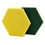 Tampon à récurer 3M™ Scotch-Brite™ 96HEX 2 en 1, vert/jaune, 147 x 127 mm - Boite de 15
