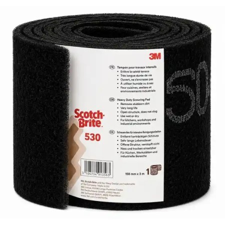 Tampon récurage intensif Scotch-Brite™ 530, Noir, 158 mm x 3 m