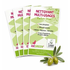 Détergent multi-usages écolabel Idegreen parfum olive - Colis de 250 doses de 20ml