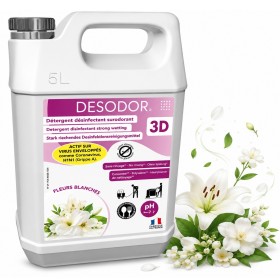 3D Détergent désinfectant surodorant Fleurs Blanches - Bidon de 5L