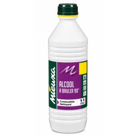 Alcool à bruler 90° - Flacon de 1L