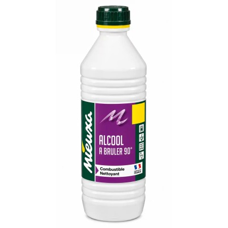 Alcool à bruler 90° - Flacon de 1L