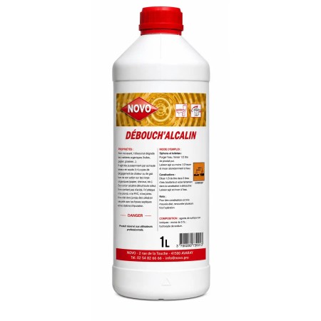 Déboucheur alcalin à base de soude - Flacon de 1L