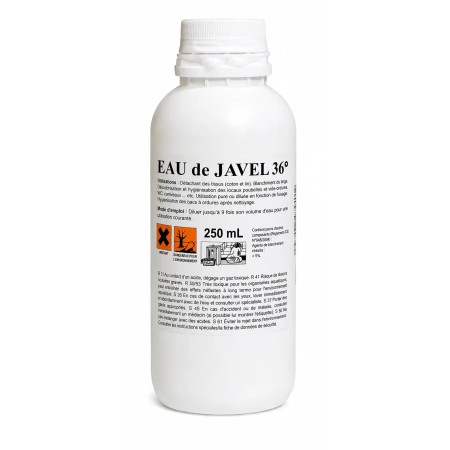 Javel concentrée 9,6% - 30 cruchons de 250ml