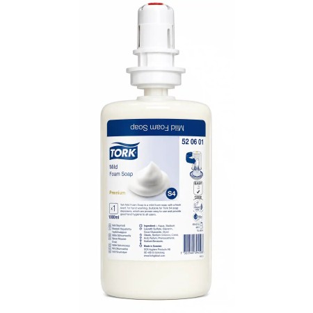 Savon Mousse Doux Tork S4 en cartouche de 1L - Colis de 6