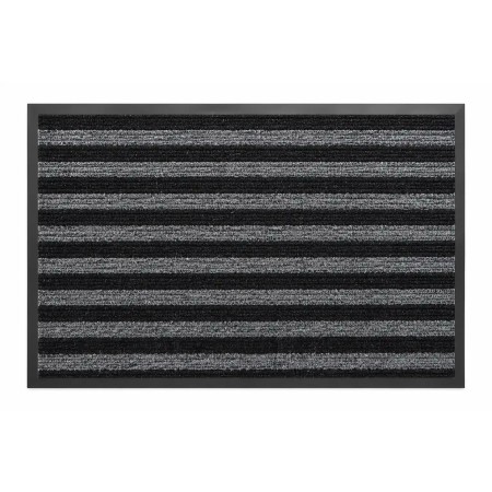 Tapis duo microfibres + grattant gris  90x150cm