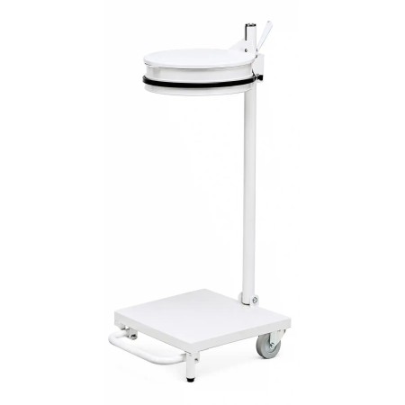 Support epoxy blanc pour sac poubelle à pédale