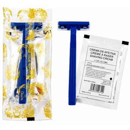 Kit rasoir bi-lames + crème à raser 5ml - Colis de 100