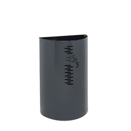 Miluna – Poubelle murale – Gris manganèse – 40 litres
