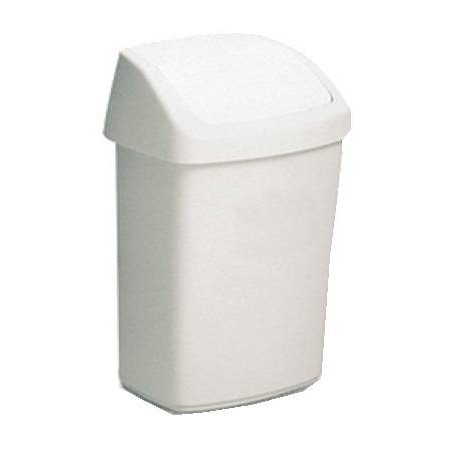 Poubelle/poubelle blanche 35 litres 56 cm plastique - Poubelles