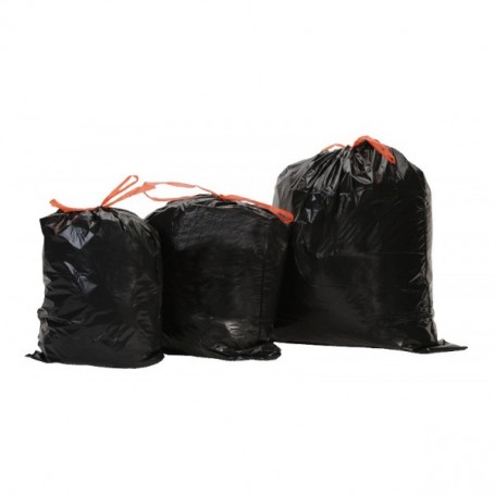 Sacs à déchets, noir 100 litres sac poubelle à lien coulissant
