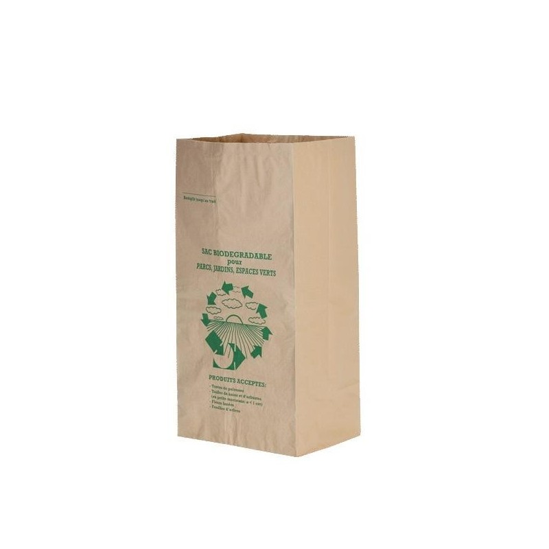 Sac déchet vert organique double Papier biodégradable 100 Litres