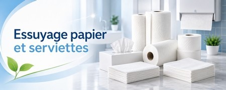 Essuyage papier professionnel et serviettes | Halvea