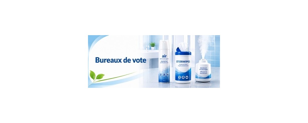 Élections : notre gamme de produits désinfectants pour les bureaux de vote