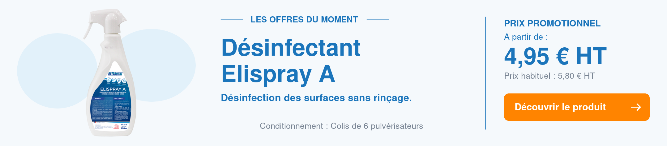 Désinfectant des surfaces sans rinçage Elispray A